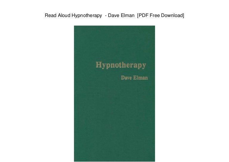 Hypnotherapy Dave Elman Pdf